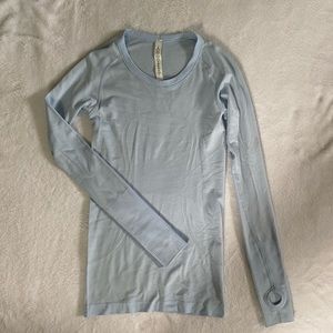 Lululemon baby blue swiftly tech long sleeve size 4